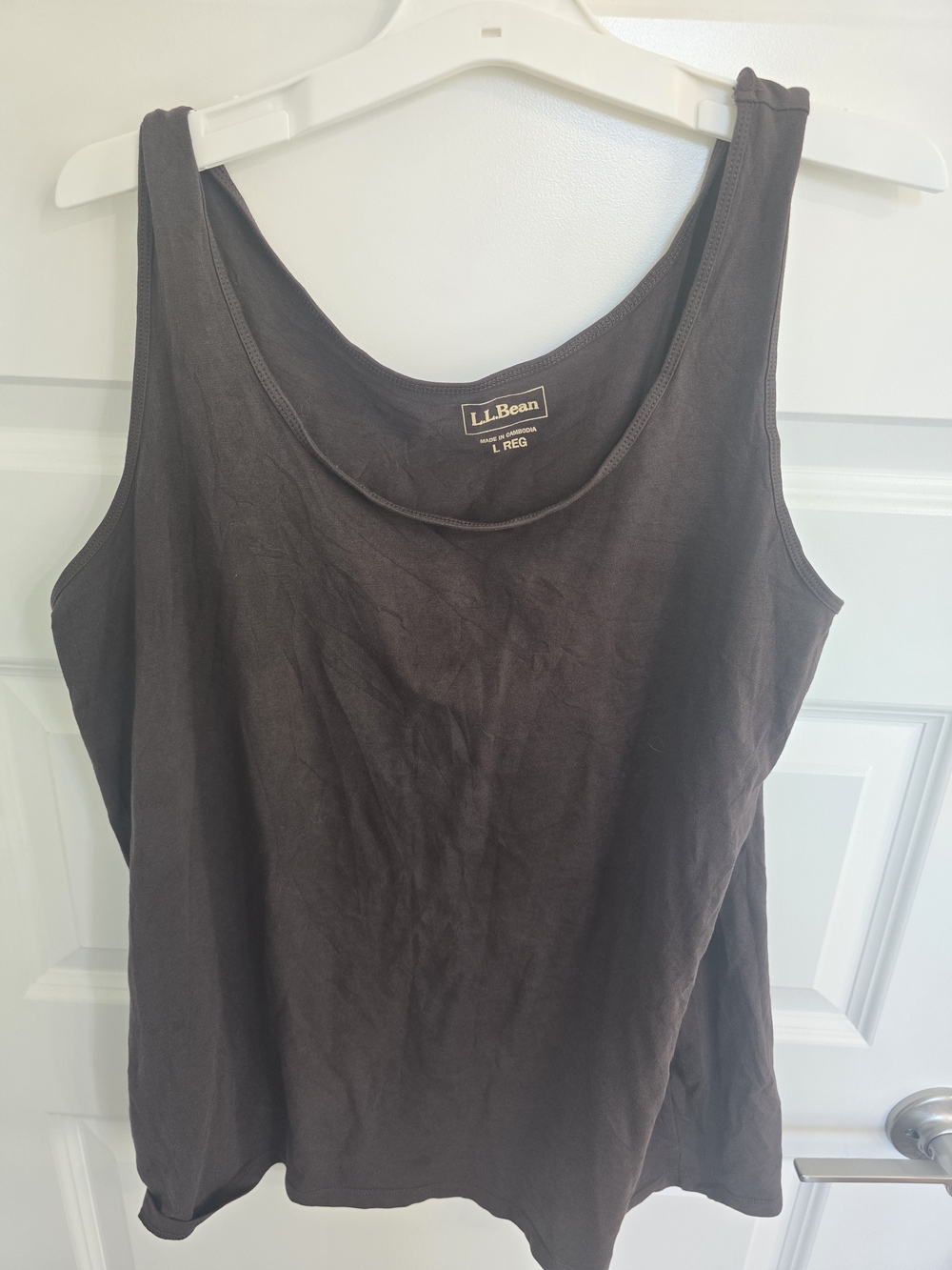 L.L. Bean Women's Dark Brown Scoop Neck Tank